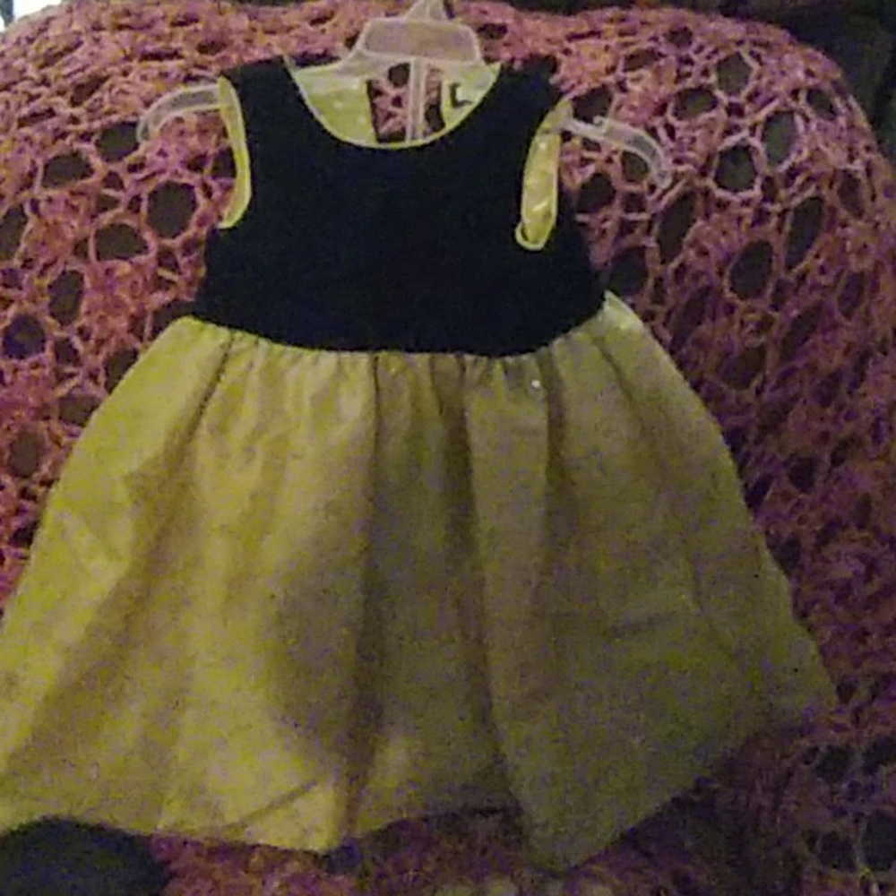 girls fancy dress gold and black